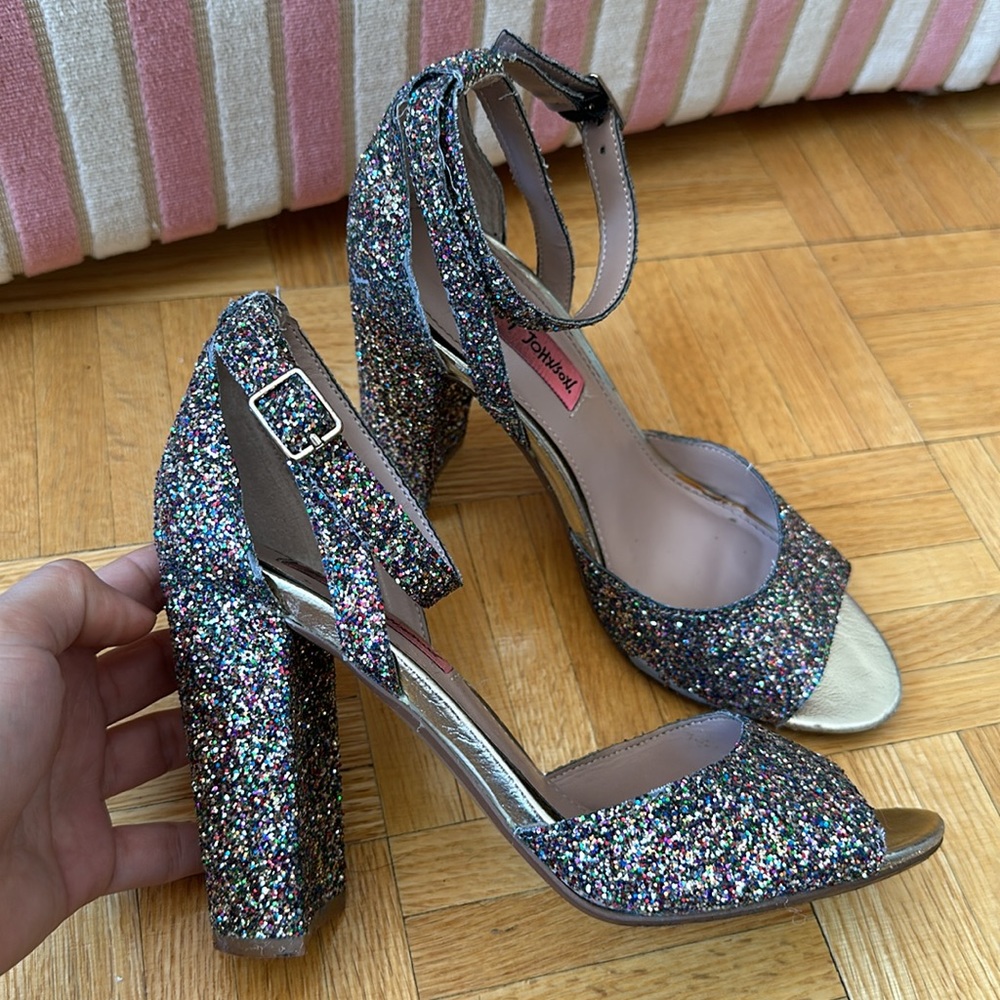 Betsey Johnson Sparkle Sandal Heels